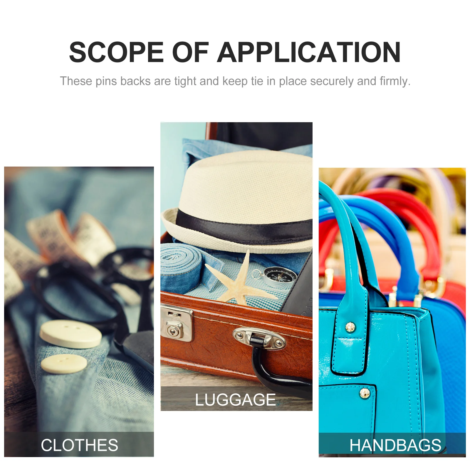 

50Sets Thorn Lapel Pins Creative DIY Craft Props Black Polished Brooch Clasps Multipurpose Clothes Clips Trendy Fashionable