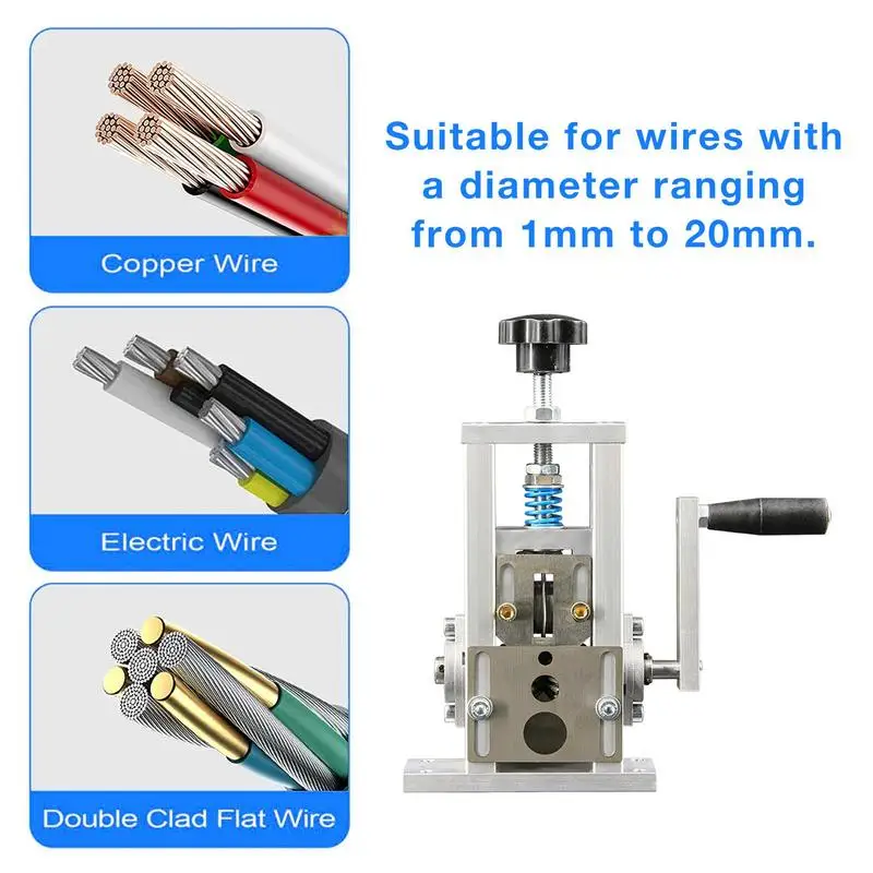 Imagem -04 - Portátil Manual Wire Stripping Machine Sucata de Cabo de Cobre Peeling Cutter Tool Home Sucata Cabo Stripper Broca Anexo