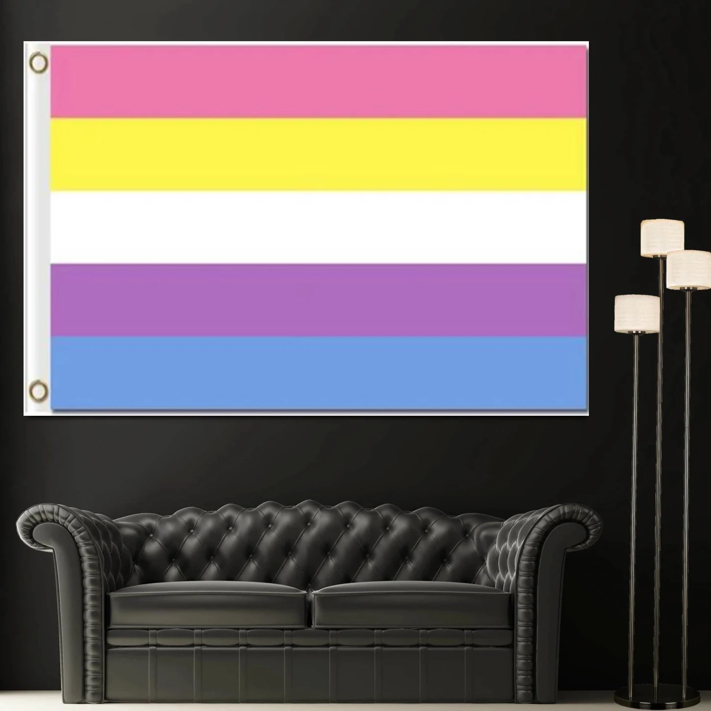 2X3FT Custom rainbow Flag of LGBTQIA FOR OUTDOOR SPORT Mountaineering rock music BANNER
