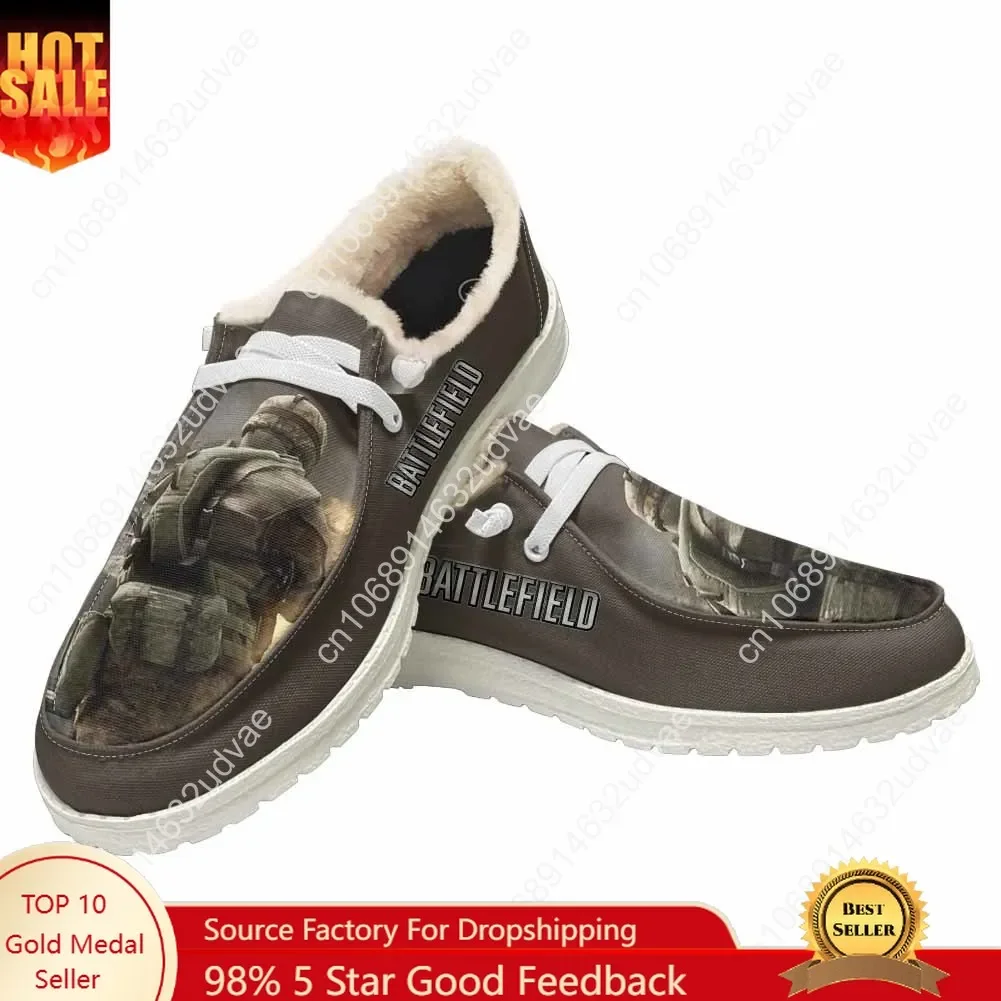 

Battlefield Plush Casual Shoes Flat Shoe Men Woman Breathable Casual Outdoor Lightweight Footwear Couple Custom Made Shoe