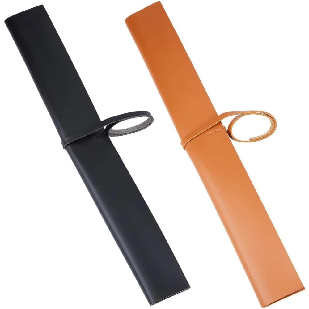 

2Pcs 2 Colors Imitation Leather Drumstick Storage Bag Protective Bag Mixed Color 435x115x18mm 1pc/color