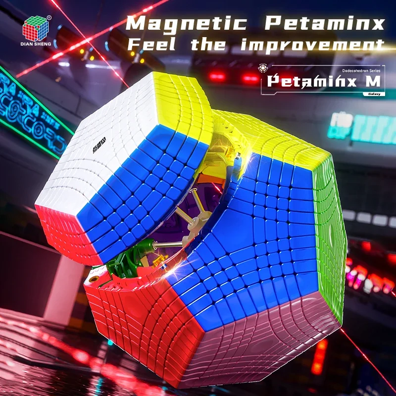 [CubeFun]DianSheng Galaxy 9x9 Megaminx Petaminx cubo mágico magnético sin pegatinas rompecabezas de velocidad juguetes juegos para niños