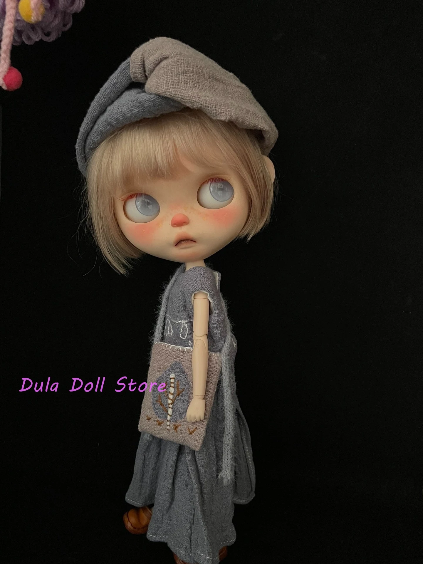 Dula Doll Clothes for Blythe Simple literary handmade dress gray doll suit ob24 ob22 Diandian Azone JerryB 1/6 Bjd Doll