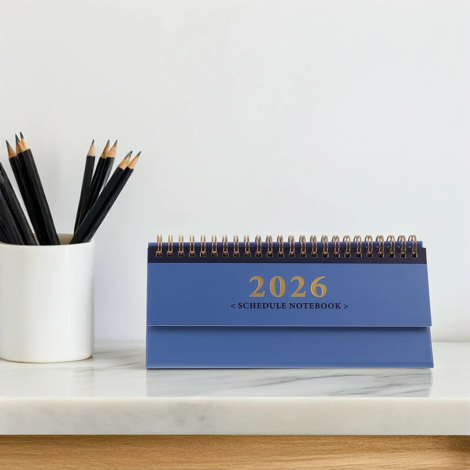 

3Pcs Mini Desk Calendar 2026: Compact Standing Flip Calendar for Office Home Use Smooth Writing Thick Paper Planner Minimalist