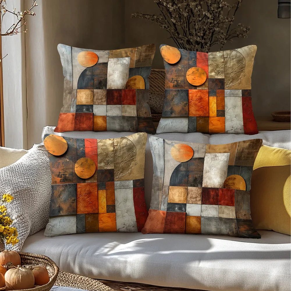 Vibrant Abstract Pattern Decorative Throw Pillowcase for Stylish Home Accent Sofa Cushion Cover Home Room Decoration Pillowcase