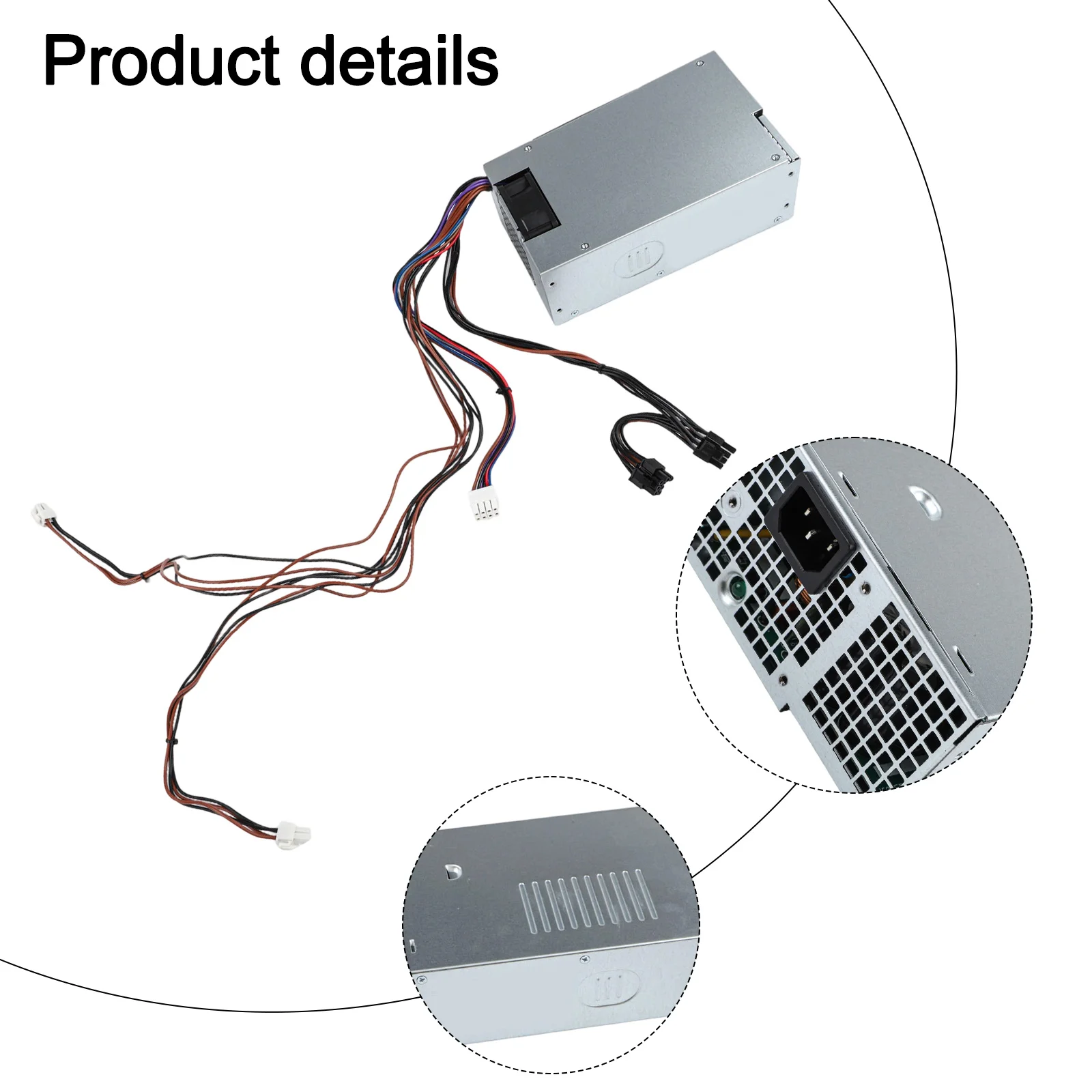 Replacement Unit 460W PSU For Office Work For Home Office 4 4 8 8 6 Pins 100-240V Input 7.0A Output Current For Dell 3020