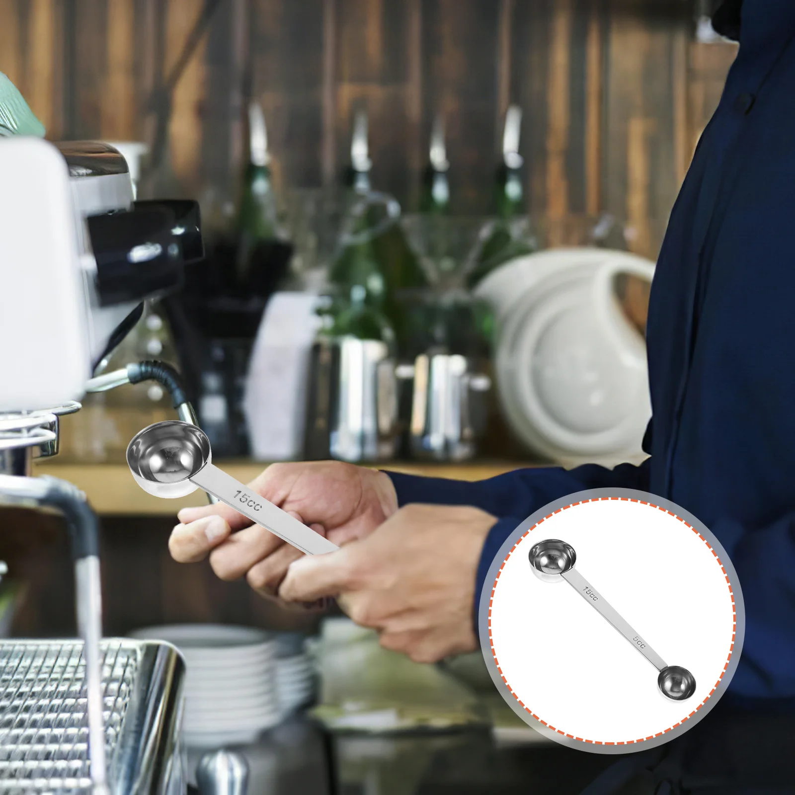 

1pcs Stainless Steel Coffee Scoop Double Head Measuring Spoon For Tea Sugar Spices Milk Powder Kitchen Gadget Household Use