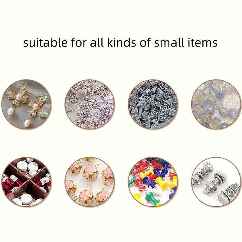 Transparent Plastic Jewelry Storage Box Portable Fixed Grid DIY Ring Earring Display Box