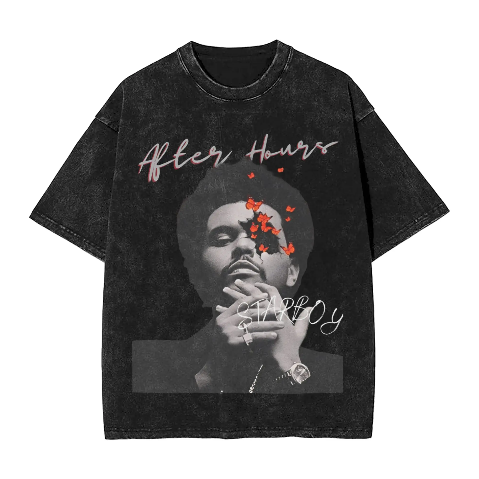 Harajuku Washed Shirt After Hours Til Dawn 2026 xo the weeknds Merch Cool T-Shirts Harajuku  Streetwear Cotton Summer Tees
