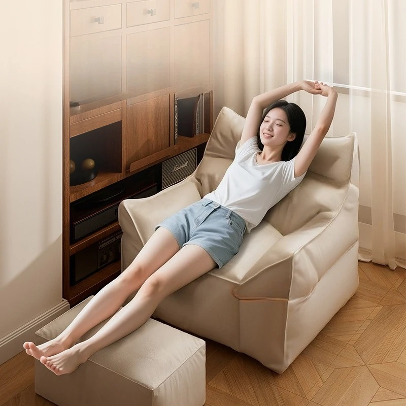 Comfort Lazy Sofa Single Bean Bag Sofas Large Office Living Room Sofas Frameless Floor Sofa Relaxing Puff Armchairs with Filling