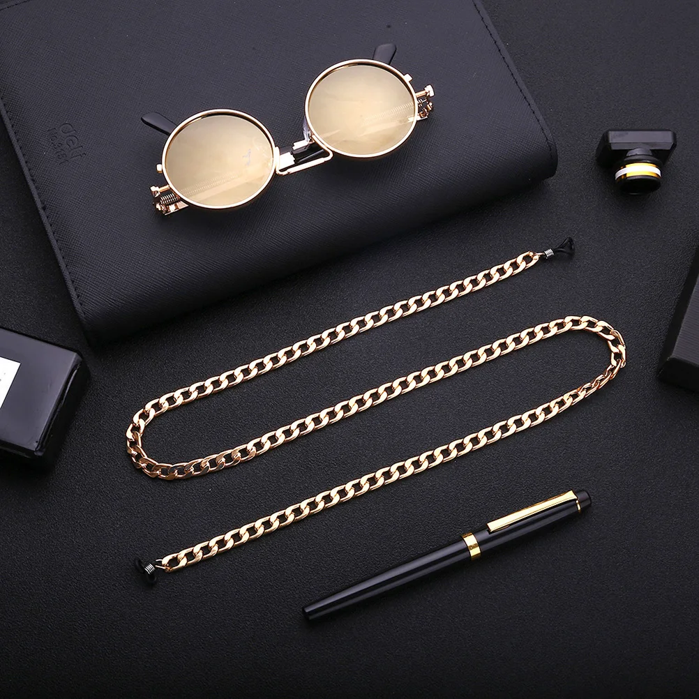 

Золотые очки в стиле хип-хоп, фиксатор для мужчин, цепочки для солнцезащитных очков, держатель для очков, ремешок, спортивный держатель для очков для мужчин, аксессуары