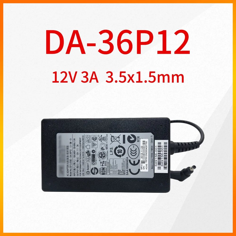 

New Original DA-36P12 649156-001 APD Power Adapter Suitable For DVE 12V 3A 3.5*1.5mm