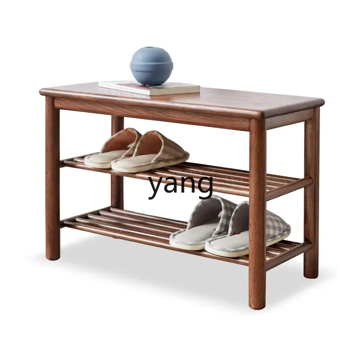مقعد تغيير الأحذية من الخشب الصلب TGF، باب منزلي يرتدي الأحذية، مقعد من خشب البلوط، خزانة أحذية بسيطة للجلوس #5
