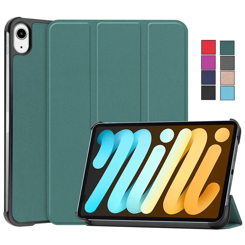 

For Apple iPad Mini 7 Case 8.3" Trifold Leather Stand Hard Smart Cover For Coque iPad Mini 7 8.3 inch 2024 Case Cover Funda