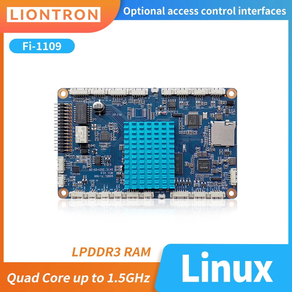 

Rockchip RV1109 Liontron ARM MOTHERBOARD Artificial Intelligence Development LPDDR3 2GB Linux Board Android for Access control