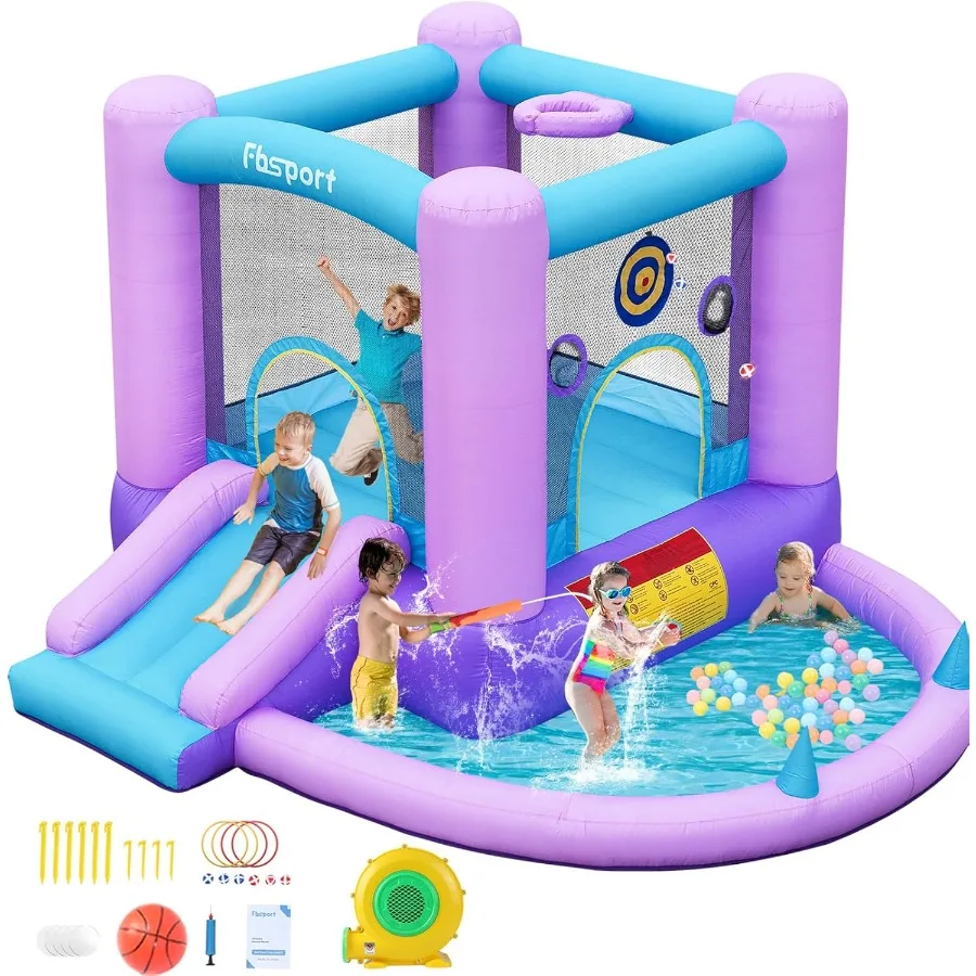 Aufblasbares Hüpfhaus, Hüpfburg für Kinder für drinnen und draußen, Hüpfburg für Kleinkinder, Hüpfburg für Kinder, Hüpfburg mit