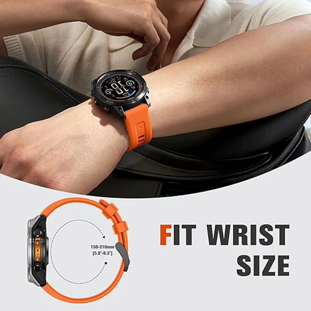 QuickFit 26 22 مللي متر حزام ساعة رياضي من السيليكون لـ Garmin Fenix 7 7X PRO 6 6X GPS 5 5X Plus 3 HR Epix Pro غريزة 2X حزام سوار #4