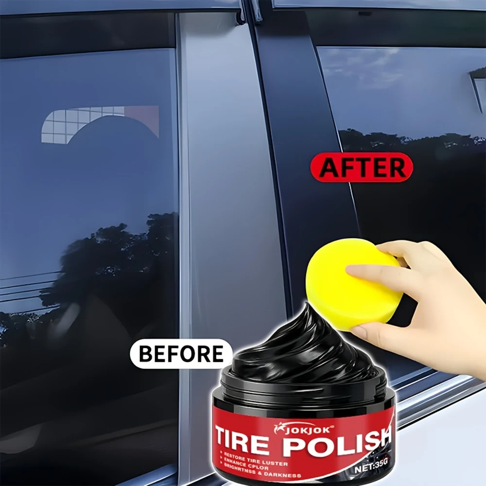 شمع واقي لامع للإطارات - يعزز اللمعان والمتانة ويقاوم التشققات والبهتان، مناسب للجميع والإطارات، وبلاستيك السيارة #5
