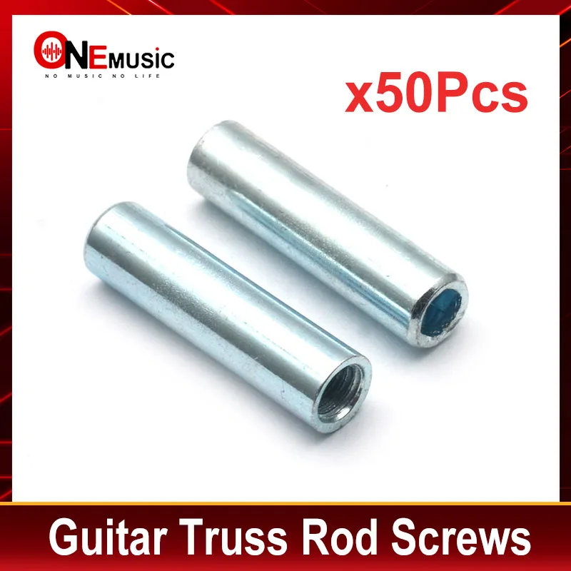 50Pcs Truss Rod Connect Adjusting Screws 7x26MM Silver