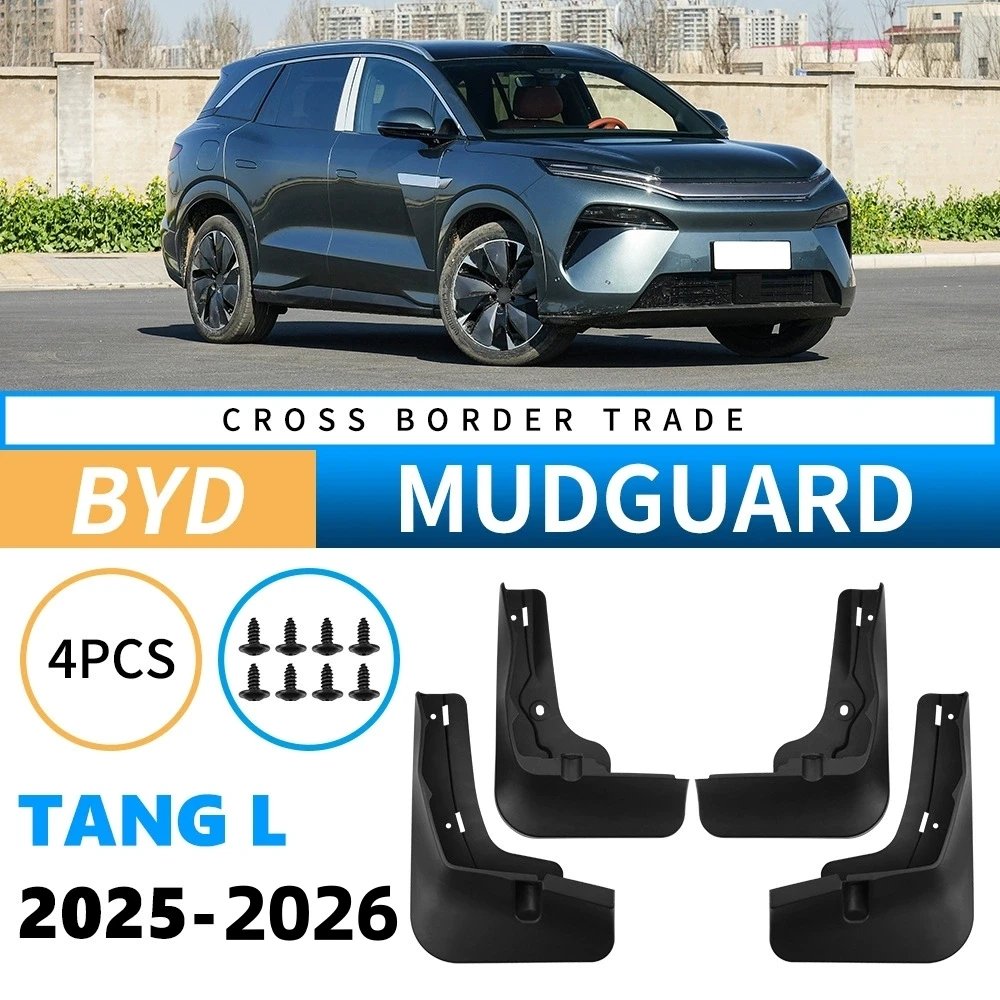 

4PCS Front Rear Wheel Mudguards For BYD Tang L 2025-2026 Sedan Touring Splash Guards Fender Mud Flaps Car Accessories