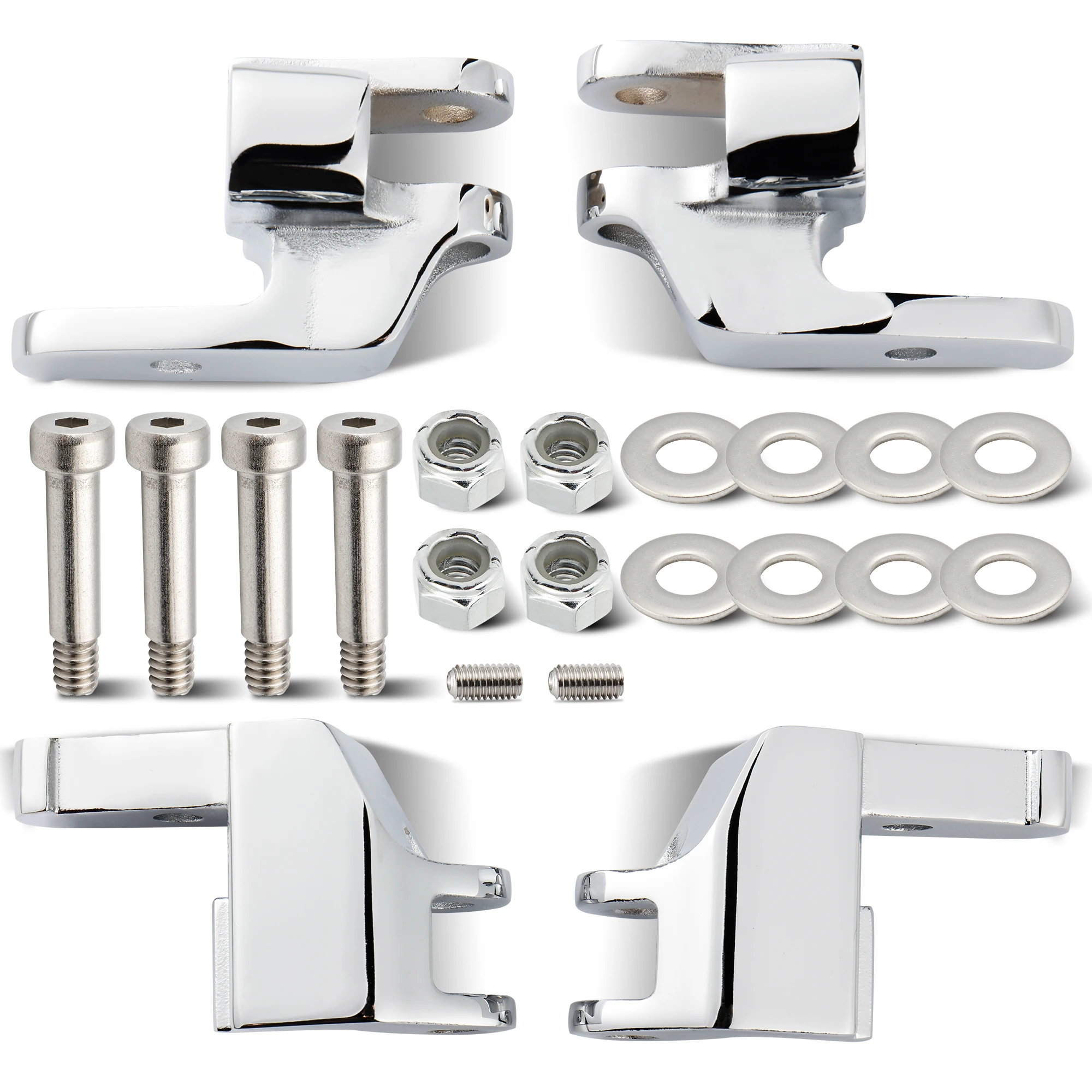 

Driver Floorboard Relocation Brackets for Harley 1997-2016 Electra Glide Street Glide Road Glide Road King and 2009-2013 Trikes