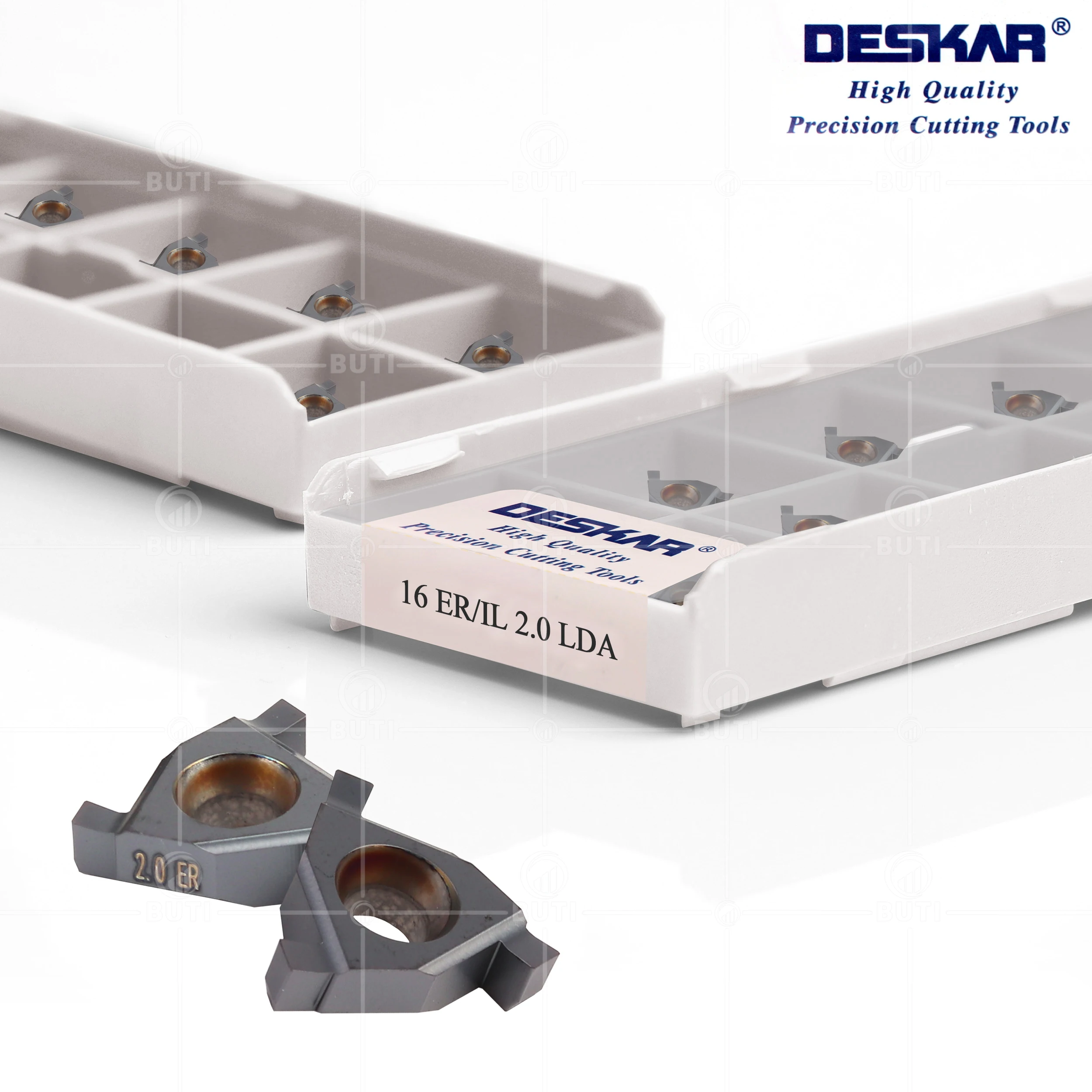 Imagem -02 - Deskar 100 Original 16er il 16ir el 0.7 1.0 1.1 1.2 1.3 1.5 1.6 1.7 1.8 1.9 2.0 Lda Cnc Carbide Grooving Torno Lâmina para P.m.k