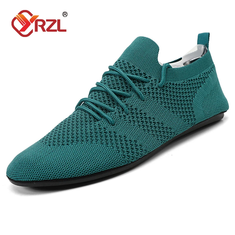 

YRZL Mesh Shoes for Men Driving Moccasins High Quality Soft Walking Shoes Breathable Non Slip Casual Flats Shoe Summer Men Shoes