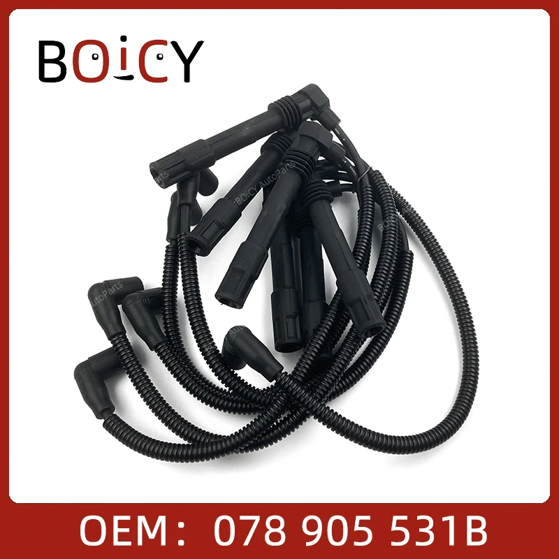 BOICY Engine Ignition Spark Plug Wire Kit Set for VW Passat 2.4 2.8 V6 Audi A4 A6 078905531B 078905532B 078905534B 078905535B