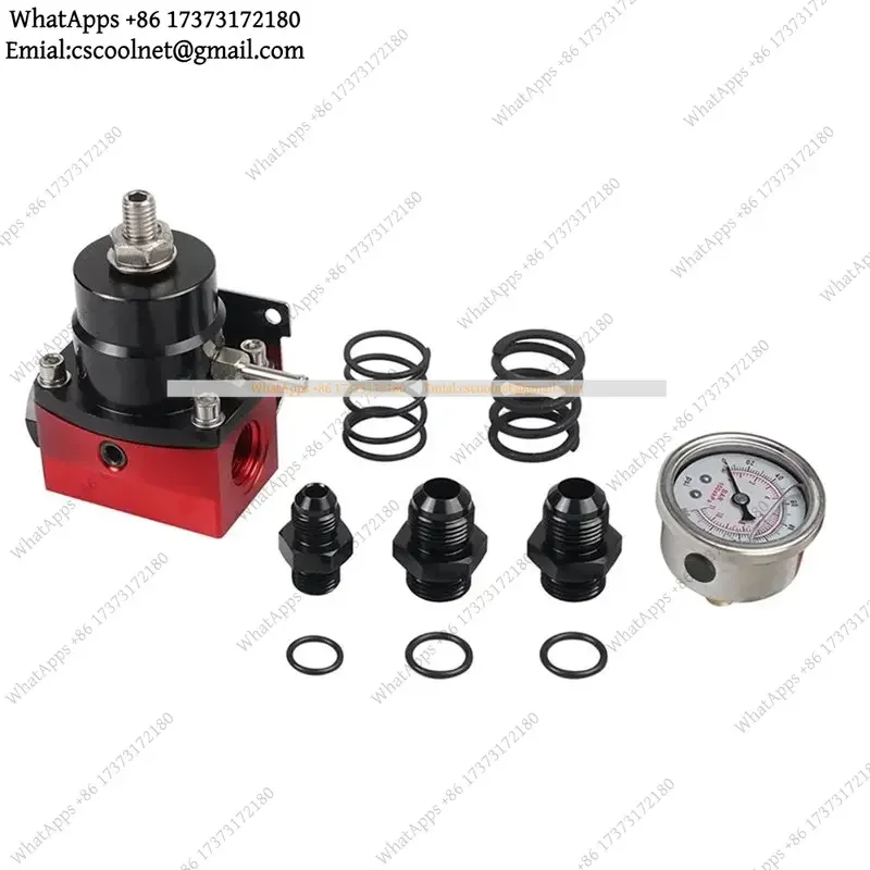 JS02 FPR-1046 Fuel Pressure Regulator Kit 3-70PSI Adjustable For E85 Engines With AN8 Feed Port And AN6 Return Port
