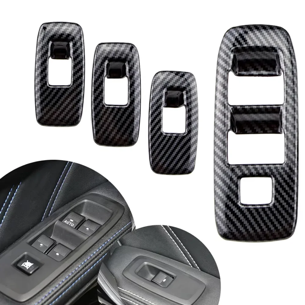 Car Window Lift Switch Panel Cover Trim Frame for Ford Ranger Everest Endeavor 2015-2023 Decorator Sticker Interior Accessories