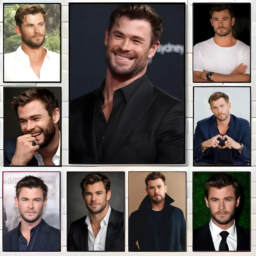 Heroic Actor Chris Hemsworth Poster Wall Art Print Decorative Mural Home Decor Gift Unframed