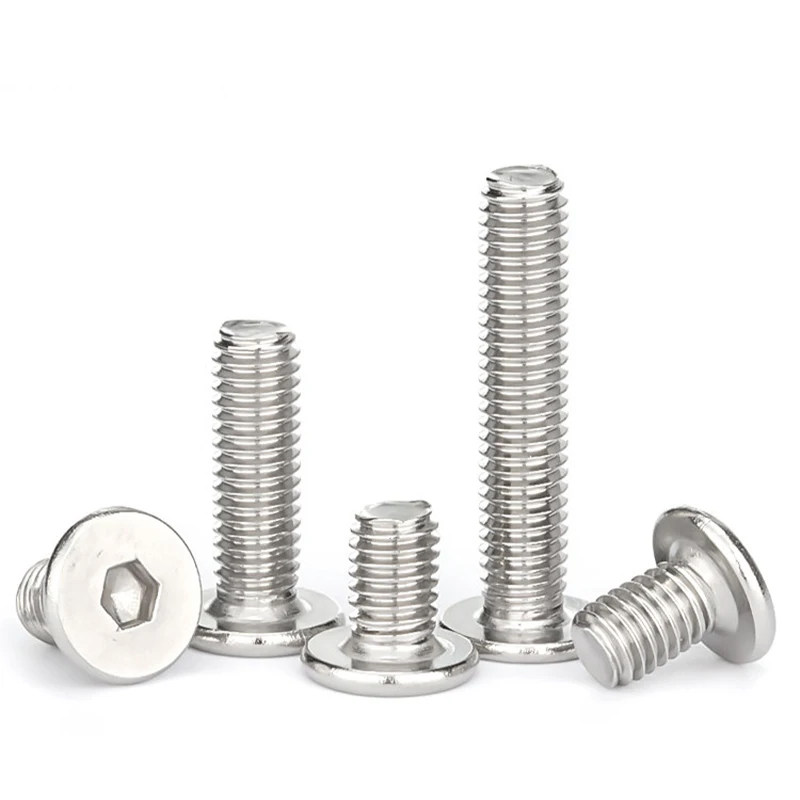 M2-M8 304SS Thin Flat Wafer Allen Screws, CM Low Profile Hex Socket Machine Bolts For Narrow Clearance Assembly