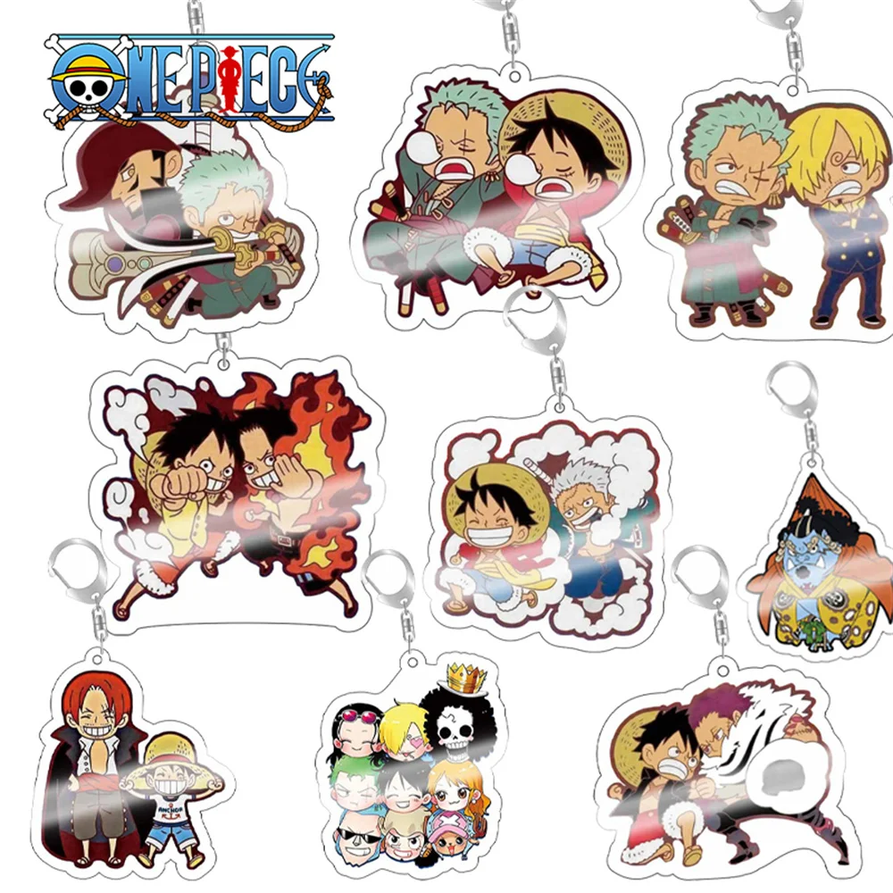 ONE PIECE Action Figures Luffy Acrylic Key Chain Pendant Anime Peripheral Bag Pendant Toys ONE PIECE Party Gift
