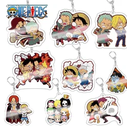 ONE PIECE Action Figures Luffy Acrylic Key Chain Pendant Anime Peripheral Bag Pendant Toys ONE PIECE Party Gift