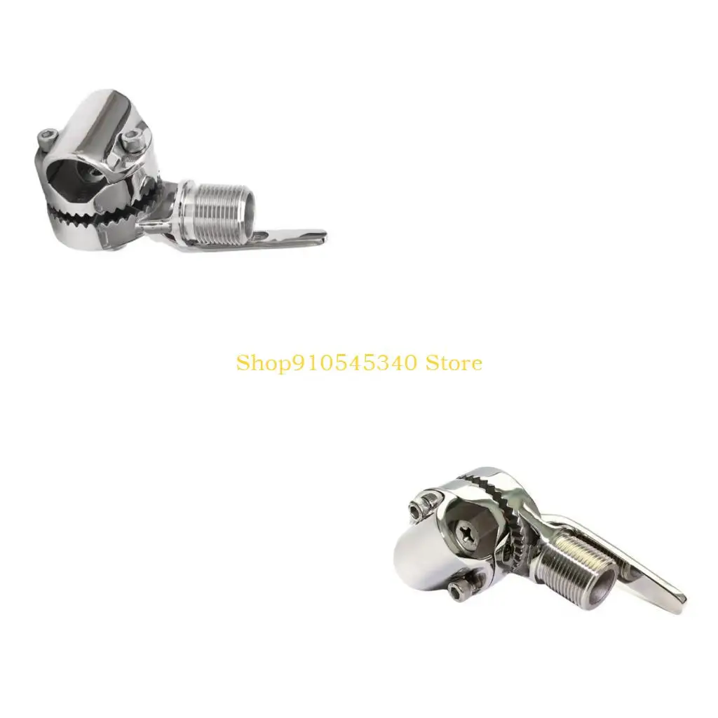 U2JA Boat Antenna Mount Replacement Hardware, Clamp On Stainless Steel Marine Rail Base with Threaded Post for 25 mm Round Tube