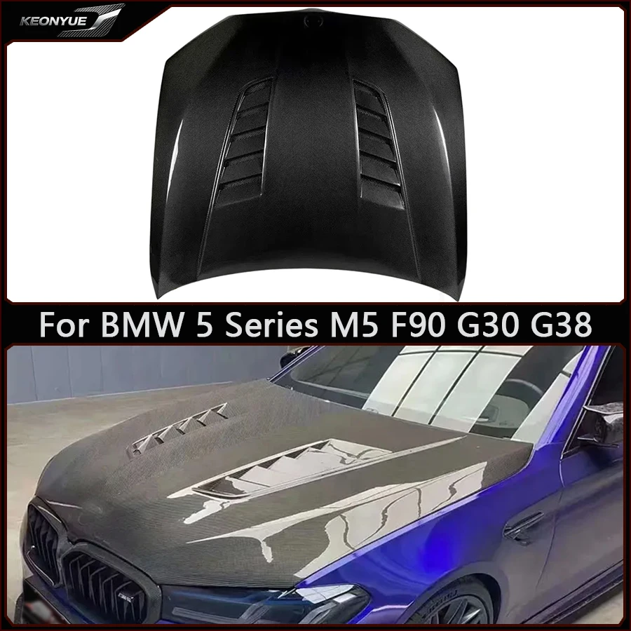 

For BMW 5 Series M5 F90 G30 G38 Carbon Fiber Hood Engine Cover Hood Car Headliner V Style Car Accessories body kit