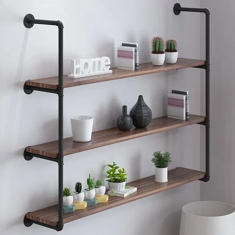 Iron Wall Hanging Bookshelf – Retro Industrial Multi-Layer Storage Shelves,Home Wall Storage System, Bedroom Organizers