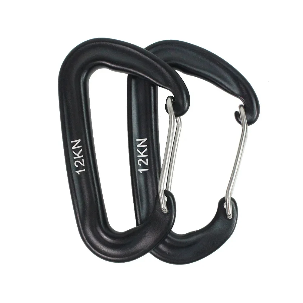 

Professional Climbing Carabiner D Shape Mountaineering Buckle Hook 12KN Safety Lock Outdoor Climbing Equipment Accessory