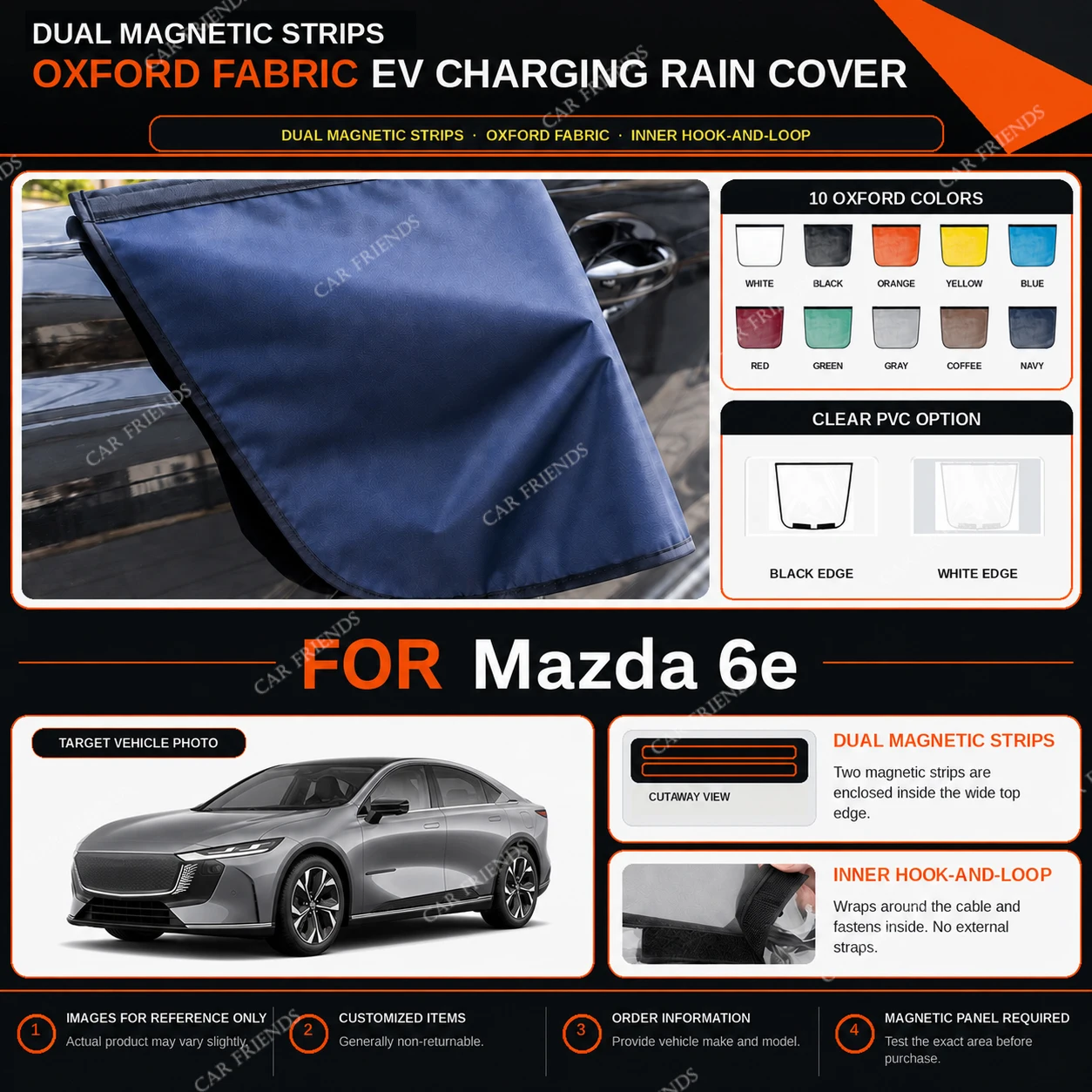 capa-de-chuva-para-porta-de-carregamento-ev-em-tecido-oxford-para-mazda-6e-com-faixas-magneticas-duplas-repelente-a-Agua-para-carregamento-externo