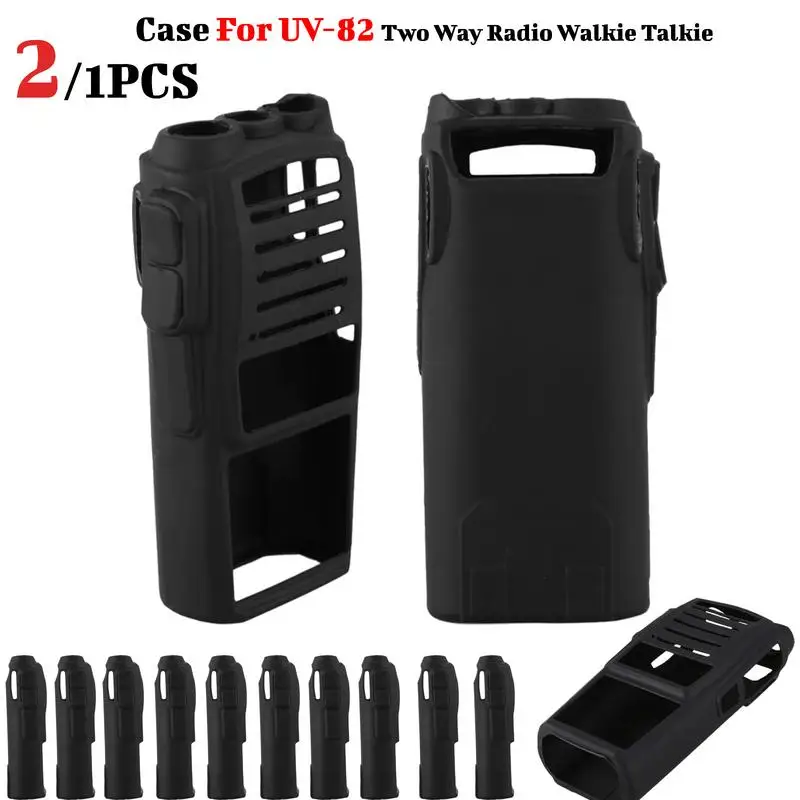 

2/1PCS Silicone Cover for baofeng uv 82 walkie talkie Radio Case for UV-82 shockproof Cover for Baofeng Radio Case Accessories