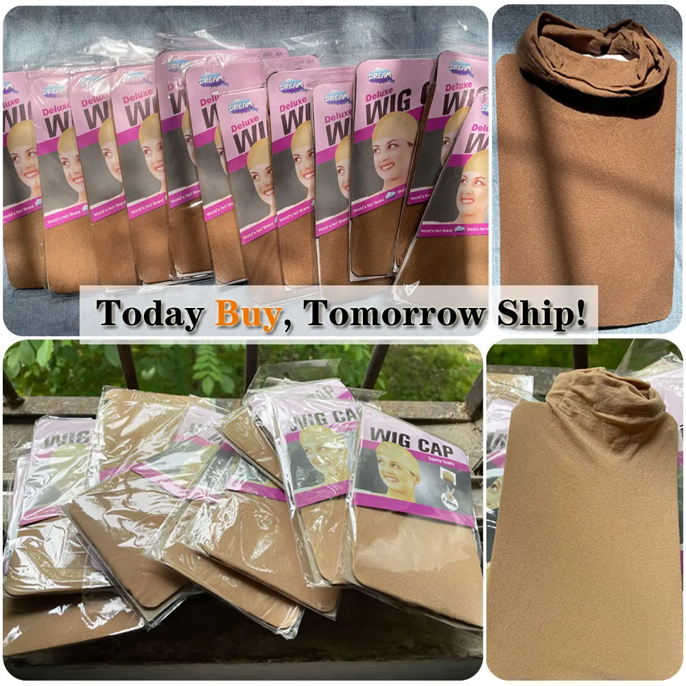 24 Stück (12 Packungen) Perückenkappen, modische dehnbare Haarnetze, 2 Stück/Packung, Strumpfhaarkappe, freie Größe, Nylon-Mesh-Perückennetz, freie Größe
