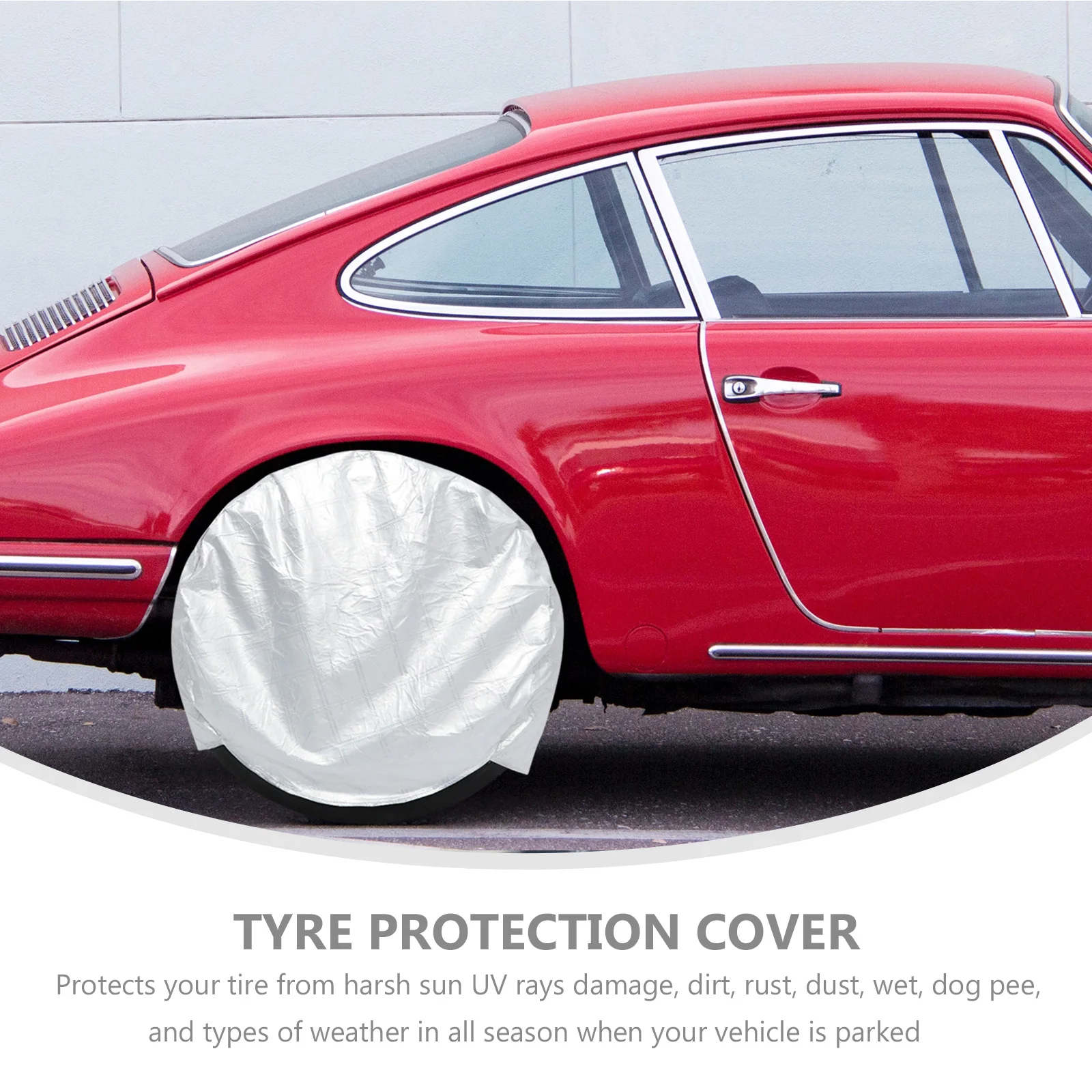 

4Pcs Rv Tire Covers Universal Fit Durable Material Stitched Seams Secure Fit Trailer Tire Sun Protection Cover