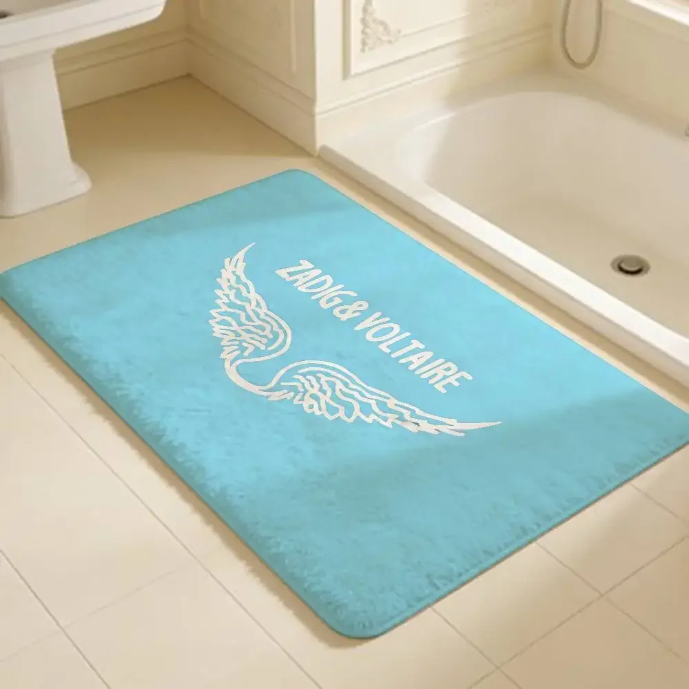 Alfombra de suelo Z-ZadigS y V-VoltaireS, estilo INS, suave, para dormitorio, lavadero, antideslizante, para el hogar