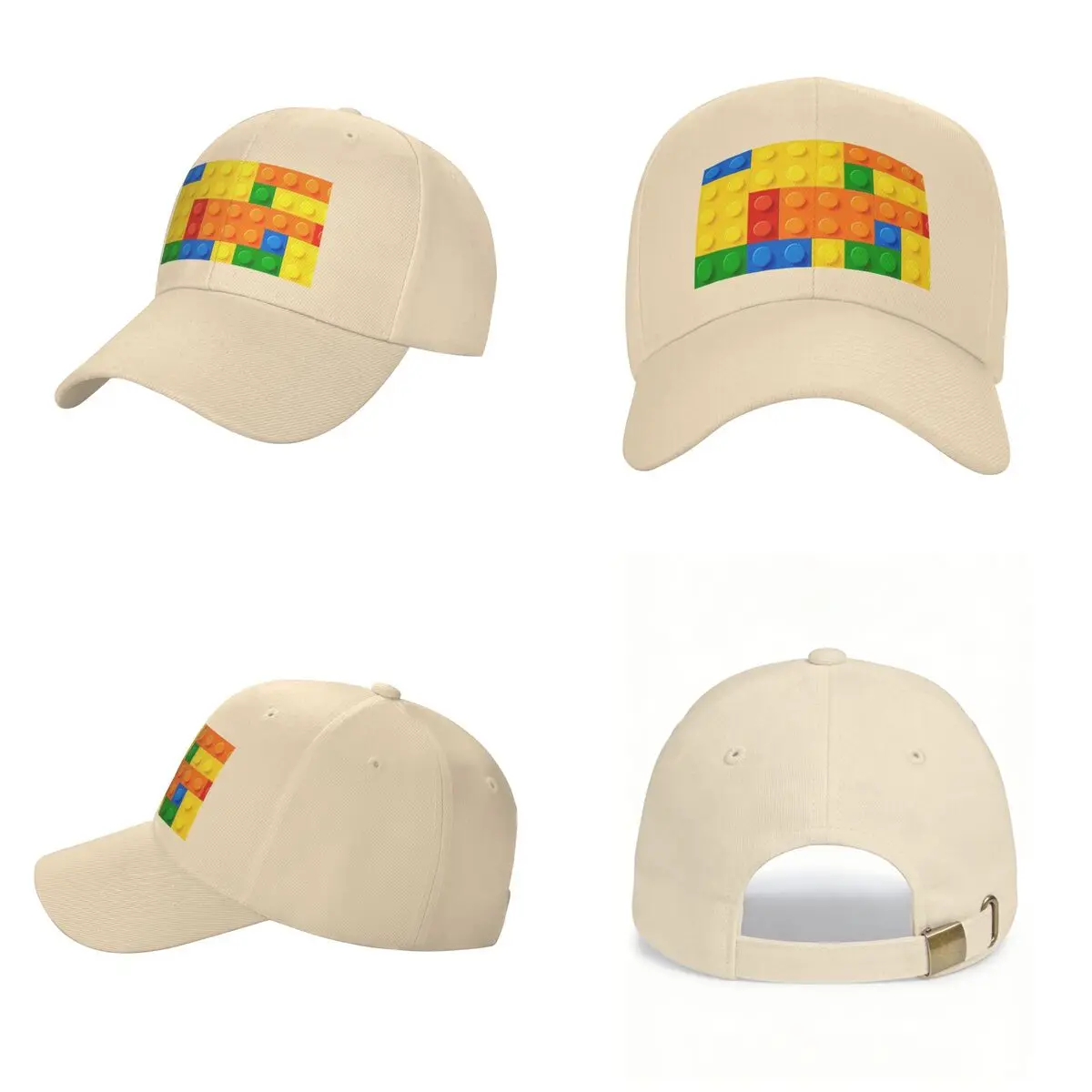 Colorful Bricks Design Cap Fashion Casual Baseball Caps Adjustable Hat Hip Hop Summer Unisex Baseball Hats
