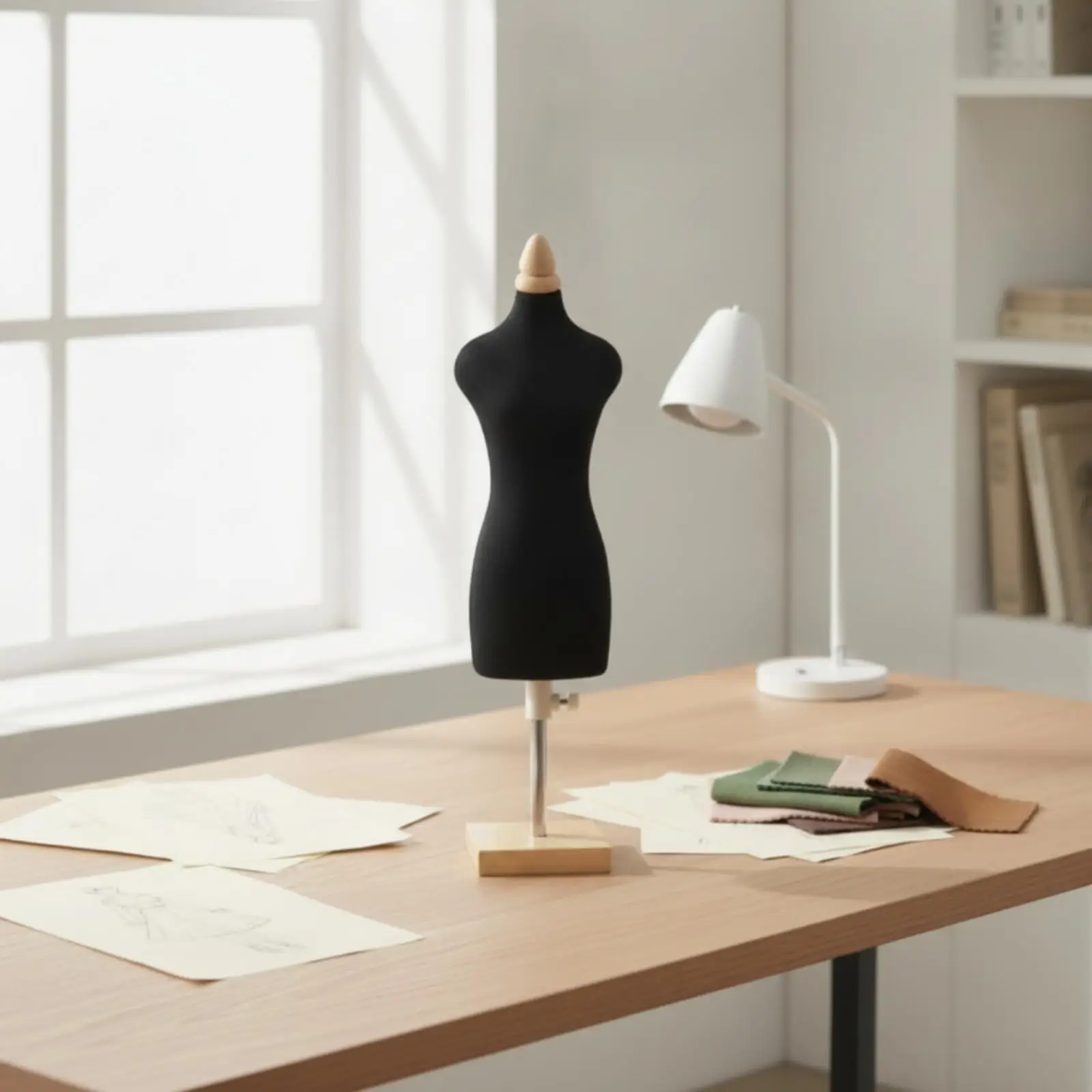 textileCovered Miniature Dress Form | Tabletop Dress Form, for Design Studios