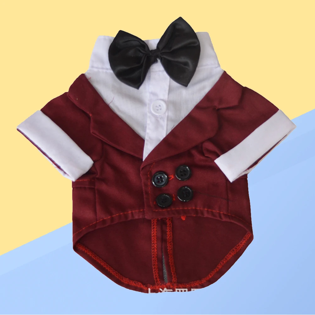 

Pet Dog Suit British Style Red Brown Xl Wedding Tuxedo Formal Party Bow Tie Gentleman Apparel Pet Clothes Dog Wedding Dress