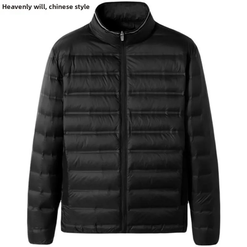 Masculino plus size leve acolchoado algodão jaet gola casual casaco de inverno fino fce outerwear ort tecido de náilon