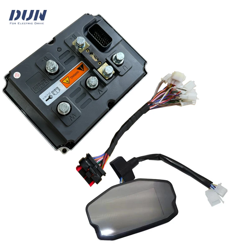 VOTOL EM350S Rated DC 350A Peak 1300A BLDC Controller with DKD Speedometer Display  For In-Wheel Hub Mid-Drive 10KW-12KW Motor