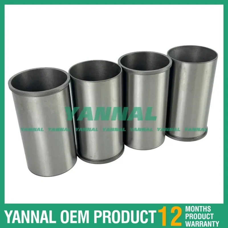 4PCS Cylinder Liners Grade 2 For Isuzu 4JB1 4JB1T Engine Mustang Bobcat