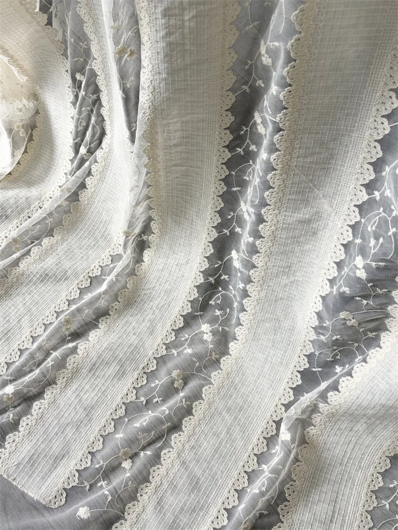 New French vine embroidery lace fabric, for women's clothing,home decor fabrics,designer fabrics,DIY sewing materials